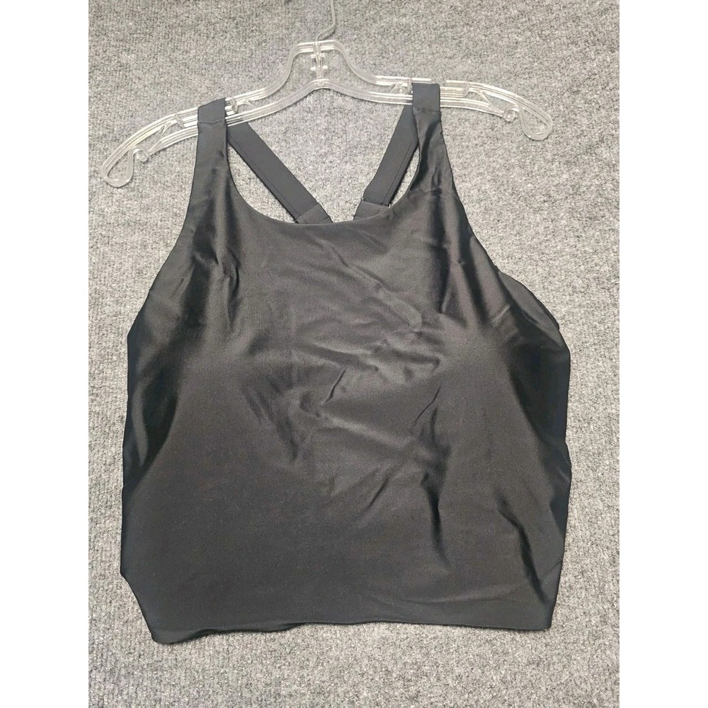 Eddie Bauer Black Longline Bikini Top Women's Size XL UPF 50 Quick Dry